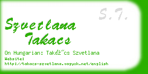 szvetlana takacs business card